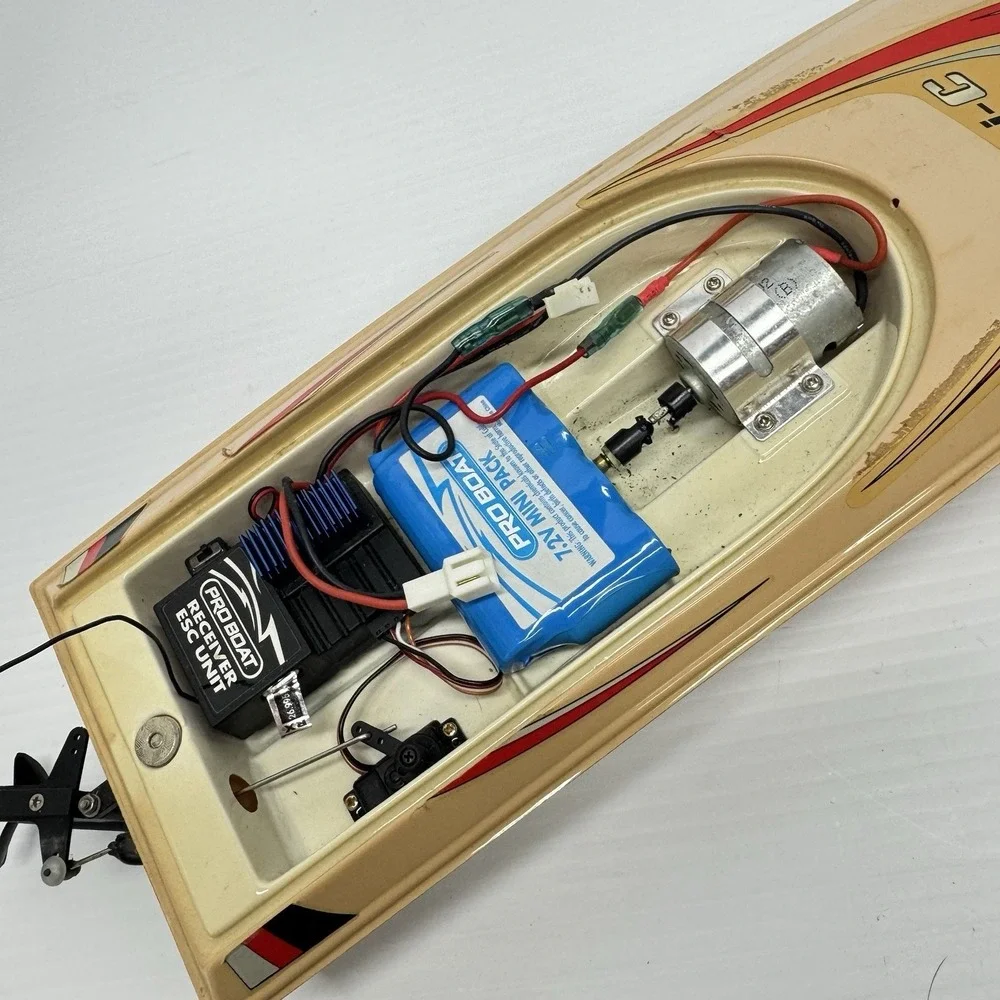 Proboat Mini C Brushed Electric RC Boat Vintage FOR PARTS UNTESTED